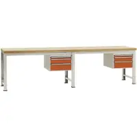 Manuflex WP5764.2001 Werkbank (b x h x d) 4000 x 800 x 700 mm Rood-oranje (RAL 2001)