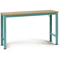 Manuflex basistafel UNIVERSAL Speciaal, 1500 x 1000 mm, multiplex natuur, waterblauw