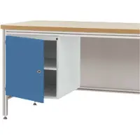 Manuflex ZB4980.0002 Behuizing onderbouw voor alu-werkbanken, gebruiksh. 500 mm met deuraanslag rechts, voor tafel diepte 600 mm