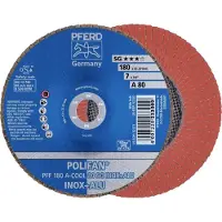 PFERD TOOLS 67658185 PFF 180 A-COOL 80 SG INOX+ALU Lamellenschijf Diameter 180 mm Boordiameter 22.23 mm Korrelgrootte (num) 80 Aluminium, Non-ferrometaal, RVS
