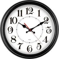 Eurotime 80882-05 Wandklok Kwarts 31 cm Zwart
