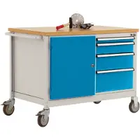 Manuflex TP1004.5012 Mobiele werkbank (b x h x d) 1135 x 810 x 590 mm Lichtblauw (RAL 5012)