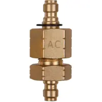 Ks Tools 150.2653 Dubbel adapterstuk M14x1,25 binnen- en buitenschroefdraad en 1/4 slangaansluiting