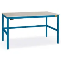 Manuflex LC1926.5007 ESD-werktafel CANTOLAB standaard met kunststof plaat, bxdxh = 2000 x 1000 x 768-788 mm Stralend blauw (RAL 5007)