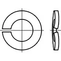 Toolcraft TO-6854307 Veerring Binnendiameter: 14 mm DIN 128 Verenstaal 500 stuk(s)