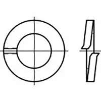 Toolcraft TO-6854241 Veerring Binnendiameter: 6 mm DIN 127 RVS V2A A2 100 stuk(s)