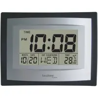 Techno Line WS 8004 Wandklok Kwarts 22 cm x 17 cm x 3.5 cm Zilver, Zwart
