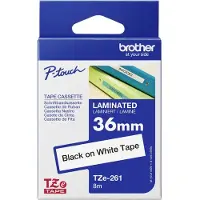 Brother TZe-261 Labeltape Tapekleur: Wit Tekstkleur: Zwart 36 mm 8 m