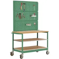 Manuflex MW2011.6011 Mobiele werkbank (b x h x d) 1135 x 810 x 590 mm Reseda groen (RAL 9010)