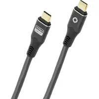 OEHLBACH D1C9369 USB-C-kabel USB-C stekker 2 m Antraciet Afscherming gevlochten, 8K UHD