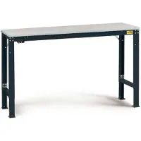 Manuflex LU7058.7016 ESD ESD-werktafel universele speciale reden tafel met melamine schijf, bxdxh = 1500 x 800 x 725-1025 mm Antraciet