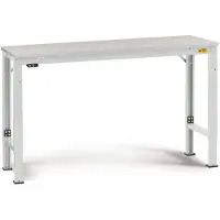 Manuflex LU7066.7035 ESD ESD-werktafel universele speciale reden tafel met kunststof plaat, bxdxh = 1500 x 1000 x 728-1028 mm Grijs-wit (RAL 7035)