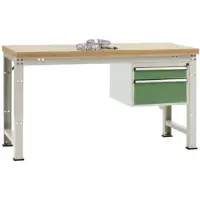 Manuflex WP5467.6011 Werkbank (b x d) 1500 mm x 700 mm Reseda groen (RAL 9010)
