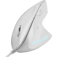 Perixx PERIMICE-513 W Ergonomische muis Kabelgebonden Optisch Wit 6 Toetsen 1600 dpi Ergonomisch