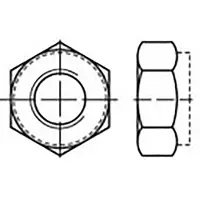 Toolcraft TO-6864459 Zeskantmoeren M6 DIN 980 RVS V4A A4 1000 stuk(s)