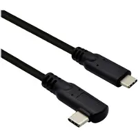 Roline USB 3.2 Gen 2x2 Kabel, Emark, C-C, M/M, 20Gbit/s, 100W, haaks, zwart, 1 m