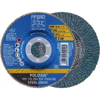 PFERD TOOLS 67666115 PFF 115 Z 60 PSF STEELOX Lamellenschijf Diameter 115 mm Boordiameter 22.23 mm Korrelgrootte (num) 60 RVS, Staal 10 stuk(s)