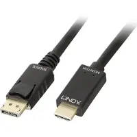 Lindy 36923 DisplayPort-kabel DisplayPort / HDMI Adapterkabel DisplayPort-stekker, HDMI-A-stekker 3.00 m Zwart