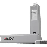 Lindy Sleutel voor USB-C-poort - Schloss für USB-C-Port - weiß Set van 4 stuks Wit Sleutelslot Incl. 1 sleutel 40427