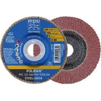 PFERD TOOLS 67746125 PFC 125 A 60 PSF STEELOX Lamellenschijf Diameter 125 mm Boordiameter 22.23 mm Korrelgrootte (num) 60 RVS, Staal 10 stuk(s)