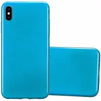 Cadorabo TPU Geborstelde hoes (iPhone XS Max), Smartphonehoes, Turkoois