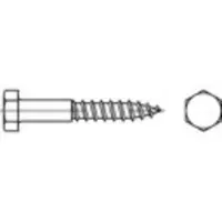 Toolcraft 109213 Zeskantbout 10 mm 200 mm Buitenzeskant DIN 571 Staal Galvanisch verzinkt 50 stuk(s)