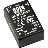 MEAN WELL DCW12B-12 DC/DC-converter 12 W Aantal uitgangen: 2 x Inhoud 1 stuk(s)