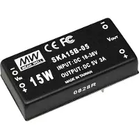 MEAN WELL SKA15C-12 DC/DC-converter 15 W Aantal uitgangen: 1 x Inhoud 1 stuk(s)