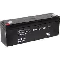 Multipower MP4-12D Loodaccu 12 V 4 Ah Loodvlies (AGM) (b x h x d) 195 x 76 x 47 mm Kabelschoen 4.8 mm Onderhoudsvrij, Geringe zelfontlading