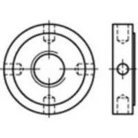 Toolcraft 137264 Kruismoer M24 DIN 1816 Staal 10 stuk(s)