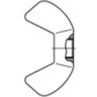 Toolcraft 159818 Vleugelmoer M3 Staal Galvanisch verzinkt 500 stuk(s)