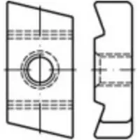 Toolcraft 161574 Schroefplaten voor hamerkopschroeven M16 Staal Galvanisch verzinkt 50 stuk(s)