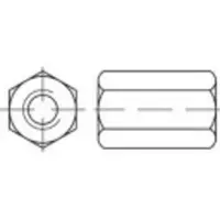 Toolcraft 138222 Zeskantmoeren M10 DIN 6334 Staal 50 stuk(s)