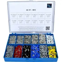 Vogt Verbindungstechnik Vogt 4015 Assortiment adereindhulzen - Zilver, Wit, Grijs, Rood, Zwart, Blauw, Geel 3650 stuk(s)