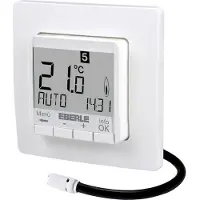 Eberle FIT Ruimteklokthermostaat H2.5xB8.05xD8.05cm Wit