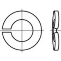 Toolcraft TO-5357574 Veerring 18 mm DIN 128 RVS A1 25 stuk(s)