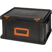 Alutec 139220110188 Kunststofbox Magnus PC 20 (b x h x d) 400 x 233 x 300 mm Zwart, Oranje 1 stuk(s)