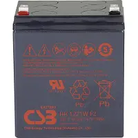 CSB HR 1221W high-rate Loodaccu 12 V 5 Ah Loodvlies (AGM) (b x h x d) 90 x 106 x 70 mm Kabelschoen 6.35 mm Onderhoudsvrij, Geringe zelfontlading