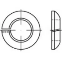 Toolcraft 147239 Veerring Binnendiameter: 20.5 mm DIN 74361 Verenstaal Galvanisch verzinkt 100 stuk(s)