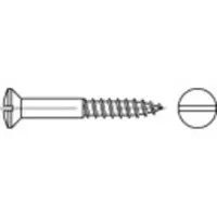 Toolcraft TO-5446266 Bolverzonken houtschroeven 4.5 mm 45 mm Sleuf DIN 95 Messing 200 stuk(s)