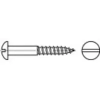 Toolcraft TO-5446758 Bolkop houtschroeven 6 mm 25 mm Sleuf DIN 96 Messing 200 stuk(s)