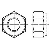Toolcraft TO-6864483 Zeskantmoeren M4 DIN 982 Staal Verzinkt 1000 stuk(s)