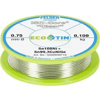 FELDER ISO-Core Clear Sn100Ni+ Soldeertin Spoel Sn99,25Cu0,7Ni0,05 0.100 kg 0.75 mm