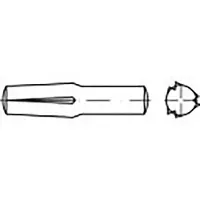 Toolcraft TO-6865863 Gekerfde conische geleidepen Staal 100 stuk(s)