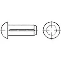 Toolcraft TO-6865908 Halfronde kerfnagel Staal 2000 stuk(s)