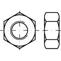 Toolcraft TO-6855540 Zeskantmoeren M6 DIN 555 Kunststof 100 stuk(s)