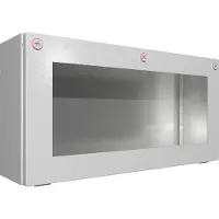 Rittal buskasten, type KX, van staalplaat, artikelnummer 1612000, met scharnierend deksel, afmetingen (breedte x hoogte x diepte): 600 x 300 x 155 mm