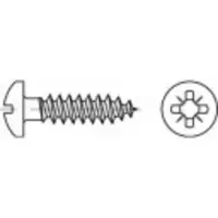 Toolcraft 1069682 Bolkopschroeven 4 mm 20 mm Kruiskop Pozidriv 88096 RVS A2 1000 stuk(s)