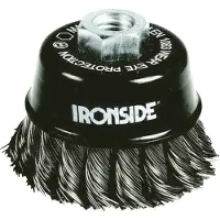 Ironside Komborstel staal Ø 80 mm, voor haakse slijper, gevlochten draad, met schroefdraadaansluiting M14, draaddikte 0,50 mm 243006 1 stuk(s)