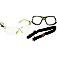 3M Solus S1201SGAF-TSKT Veiligheidsbril Met anti-condens coating Groen, Zwart